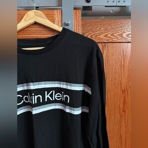 Calvin Klein Black and White Long Sleeve Tee